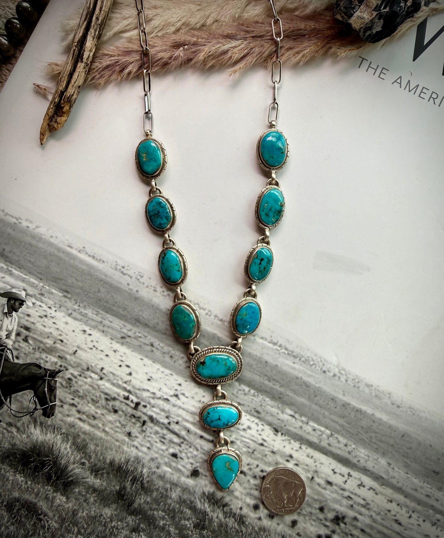 Mixed Mine Turquoise Lariat