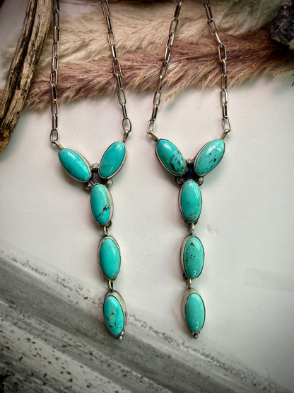 Five Stone "Y" Shaped Lariats by Jeff Largo