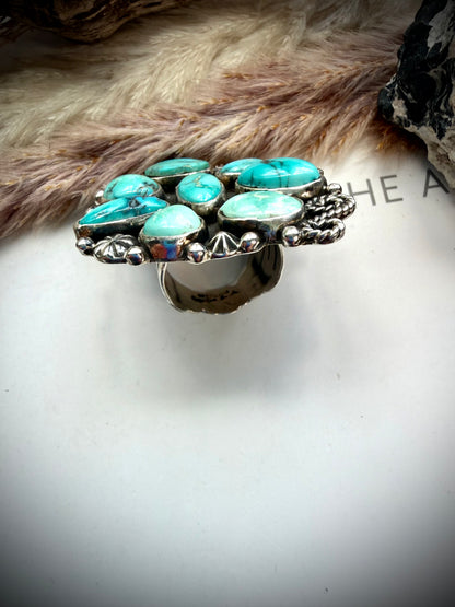 White Water Cluster Ring- Size 8