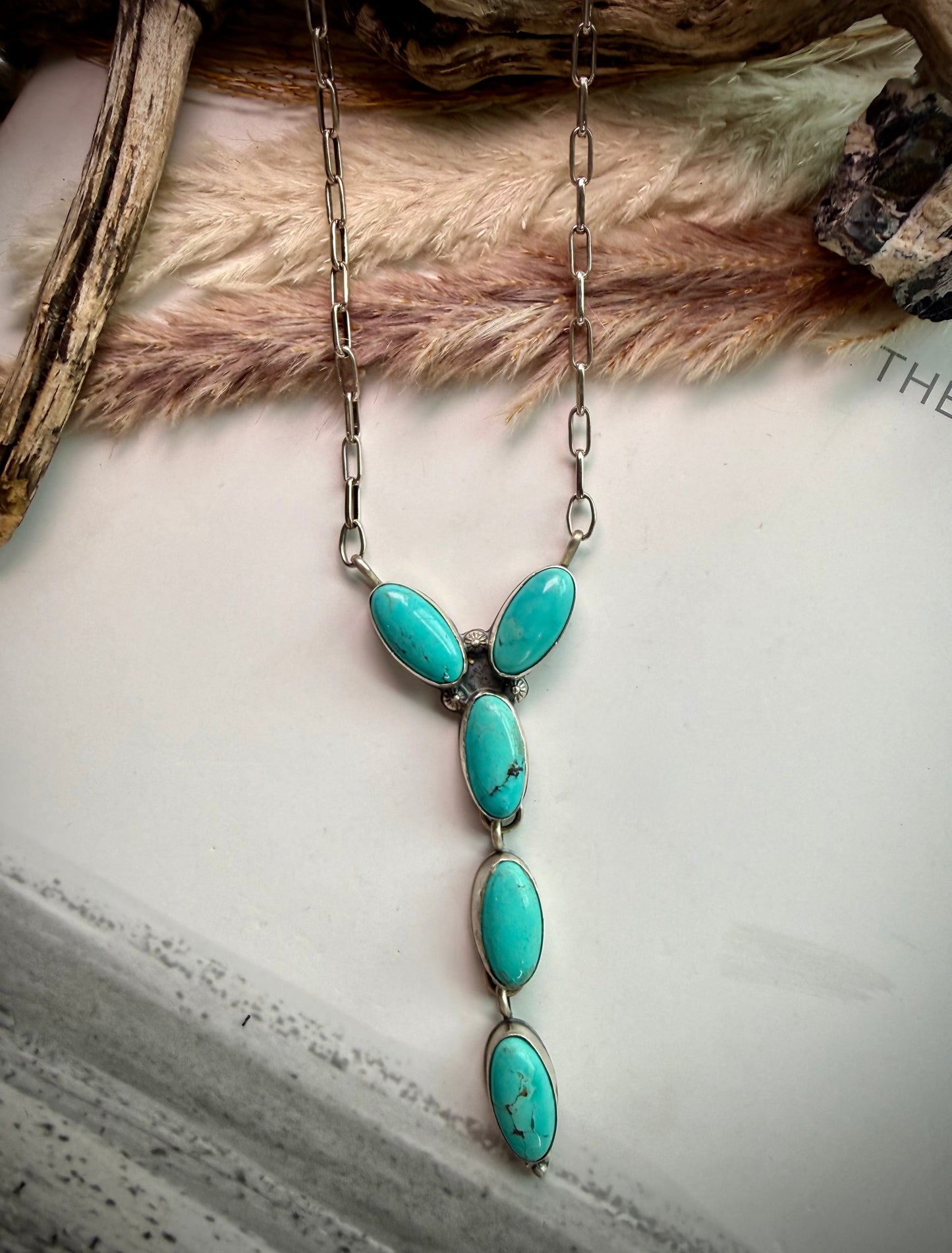 Five Stone "Y" Shaped Lariats by Jeff Largo
