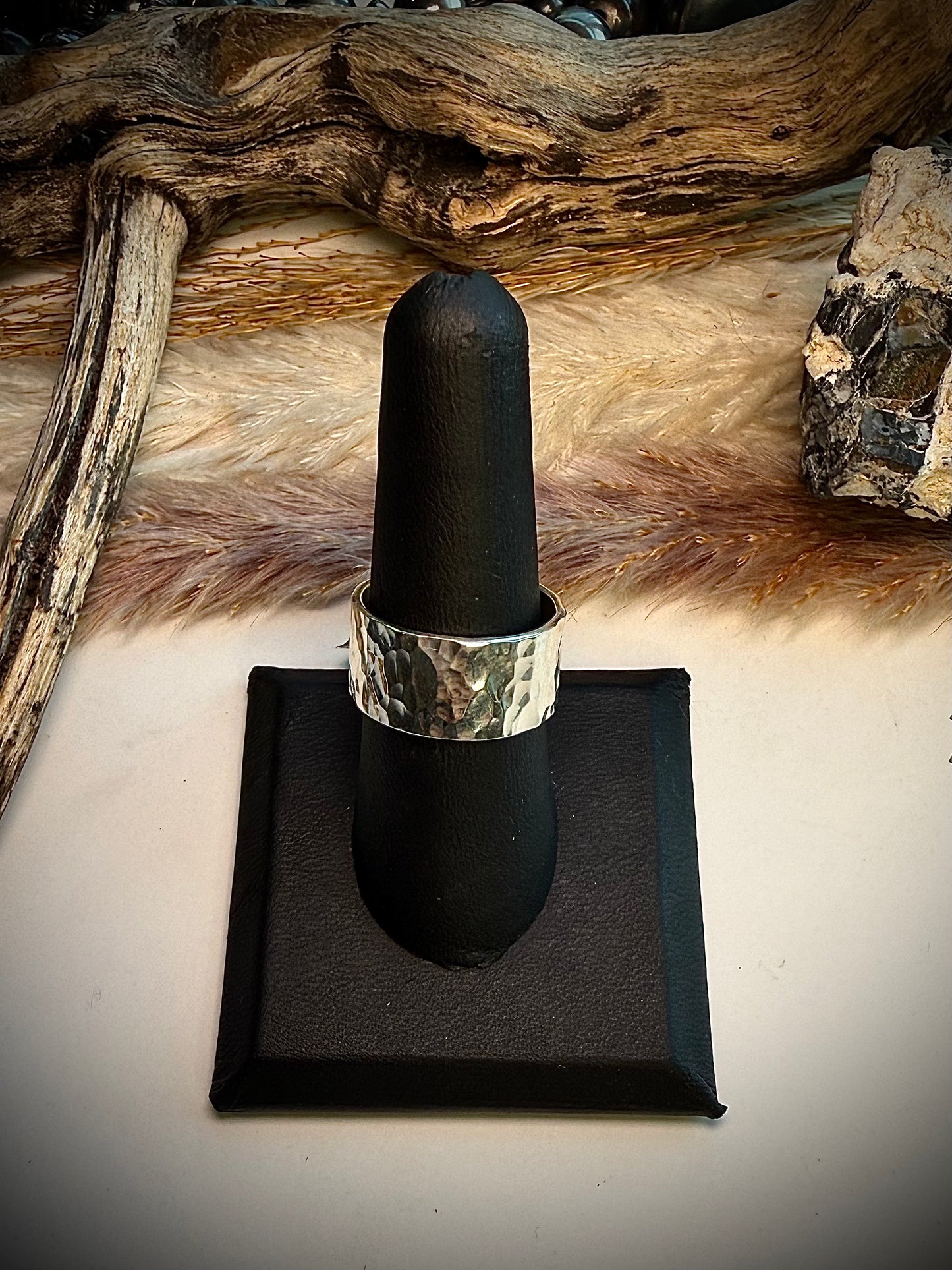 Hammered Silver Band