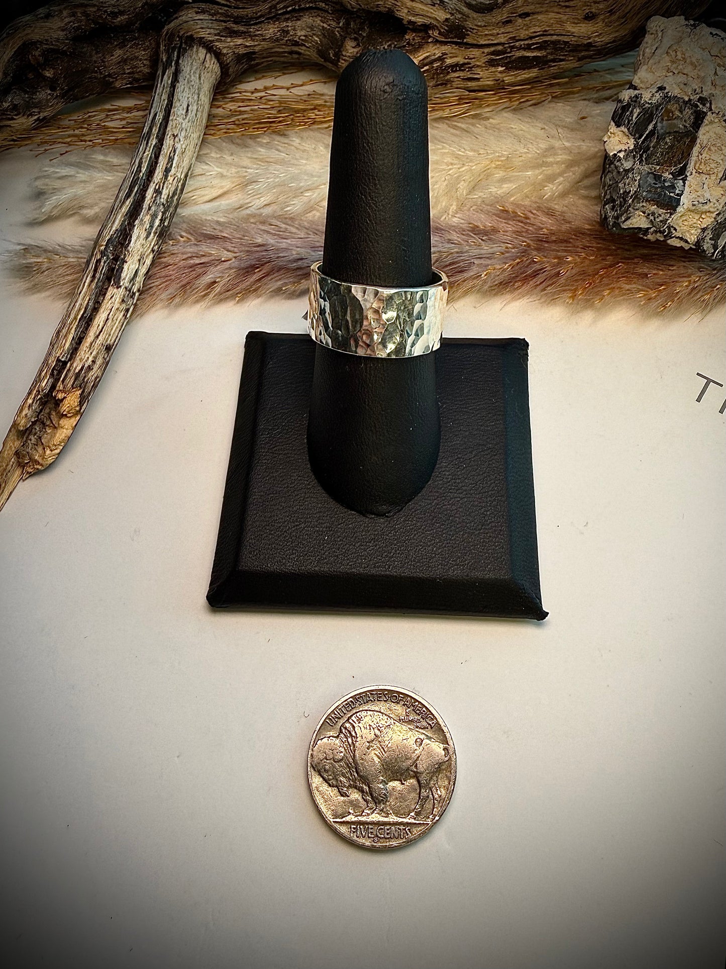 Hammered Silver Band