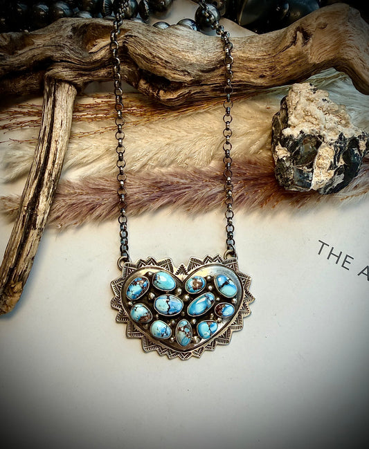 Leroy James Golden Hills Heart Necklace