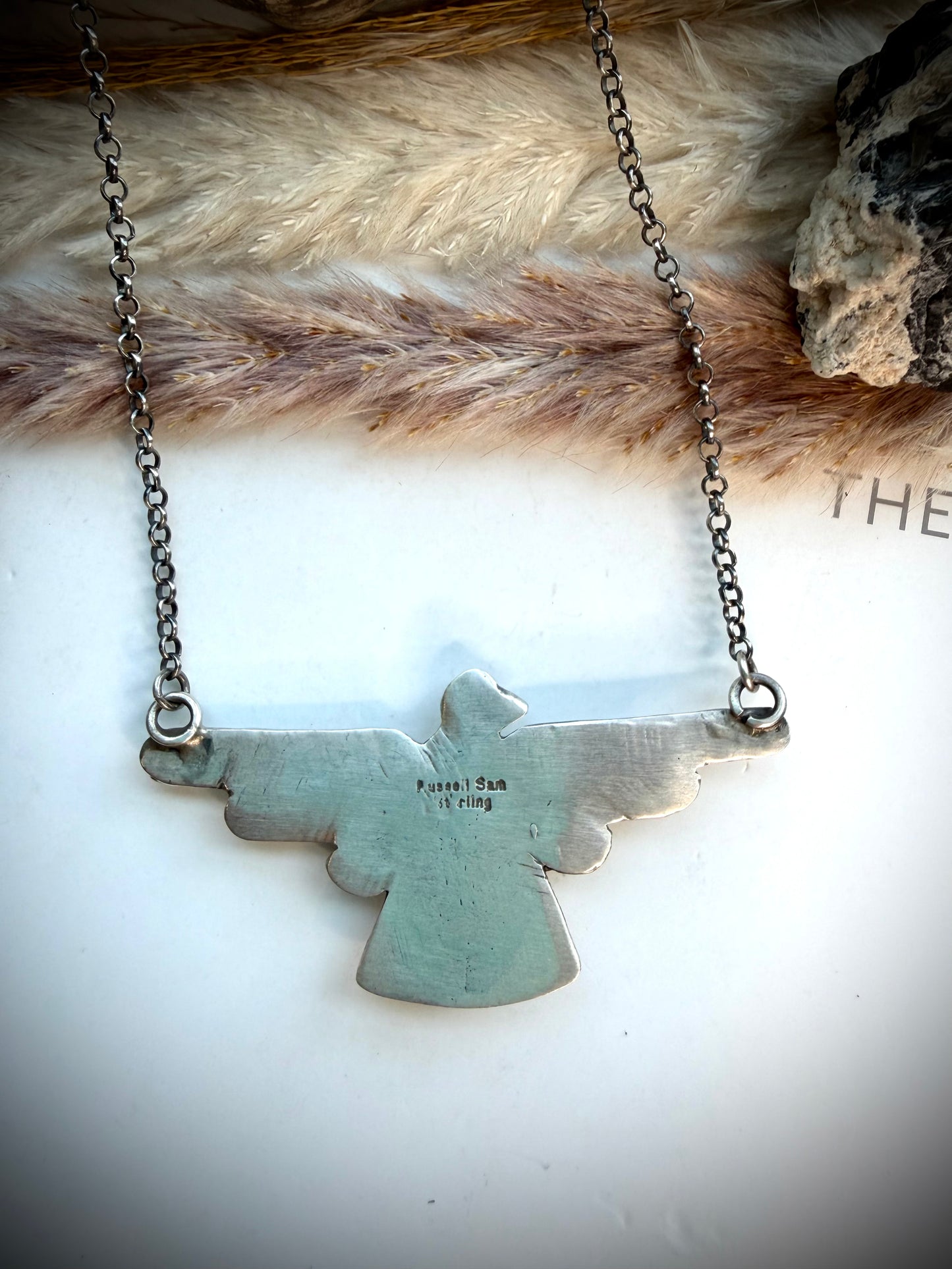 Russell Sam Whitewater Thunderbird Necklace
