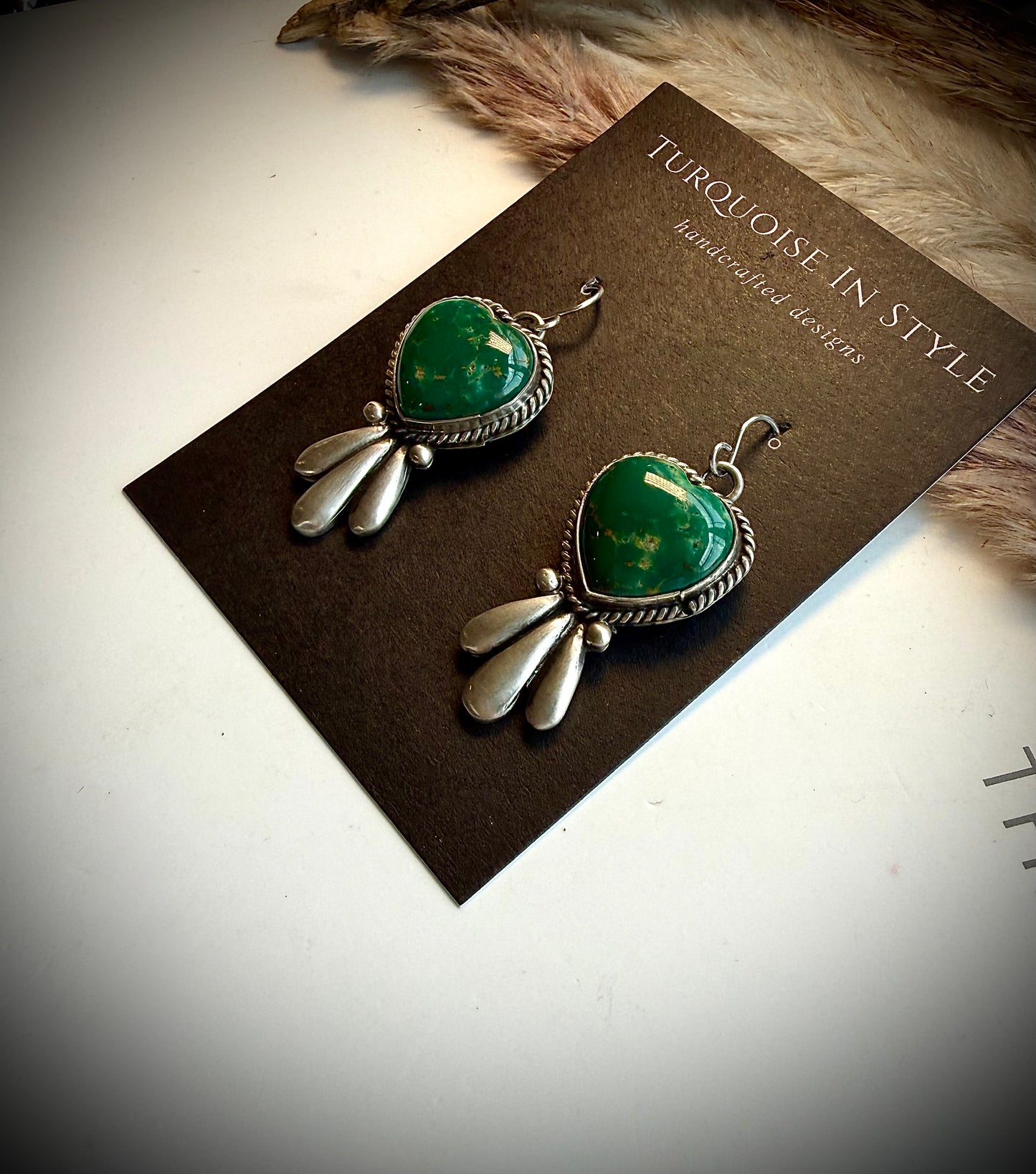 Heart Dangle Earrings by Leroy James