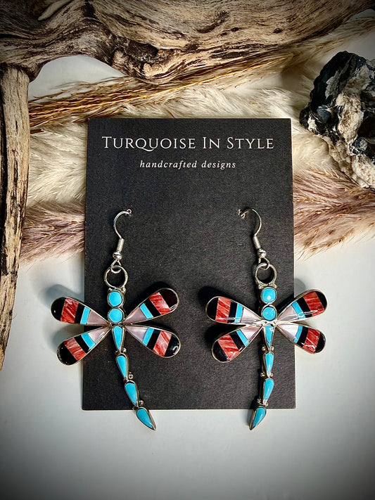 Angus Ahiyite Dragonfly Earrings