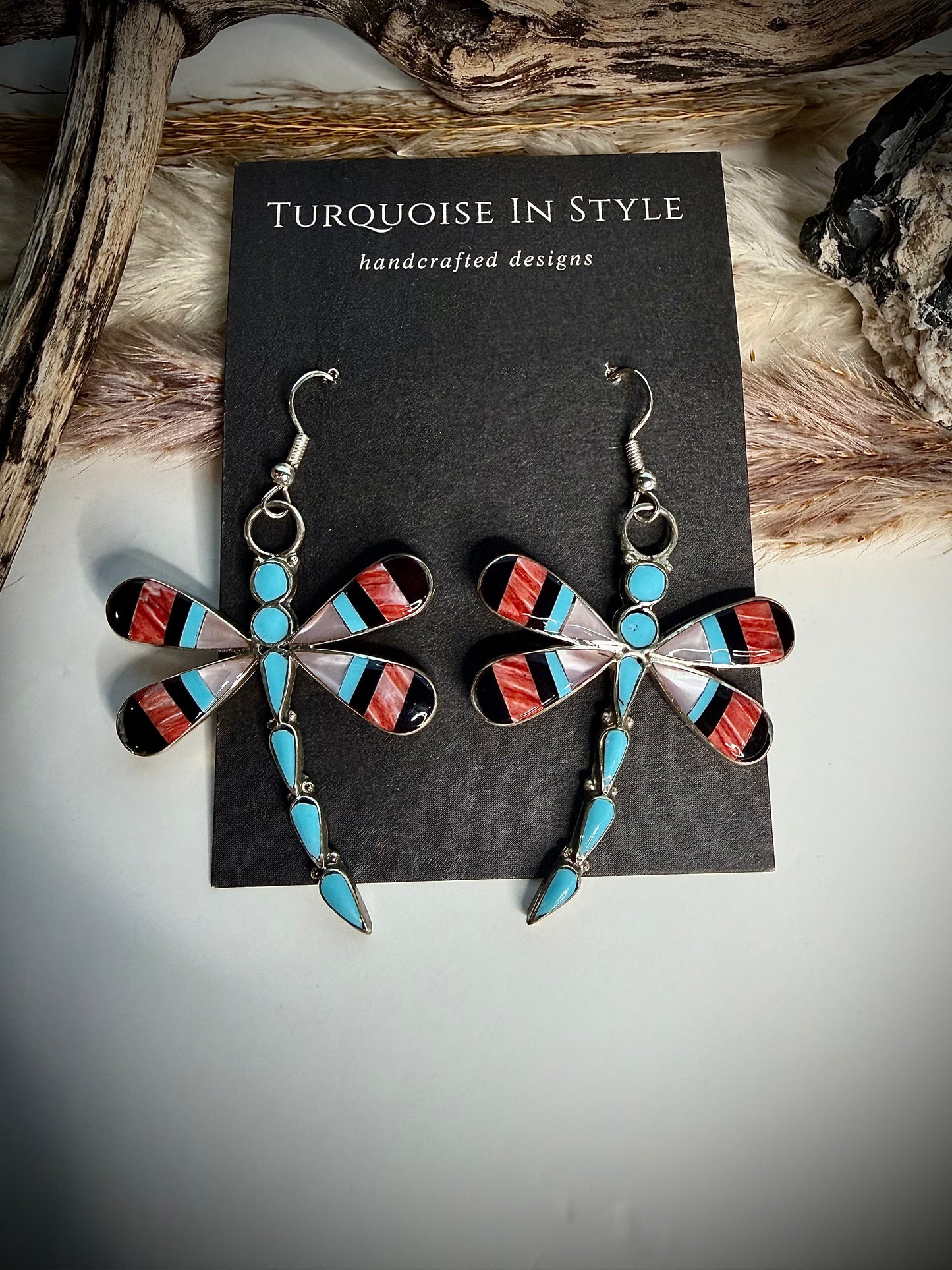 Angus Ahiyite Dragonfly Earrings