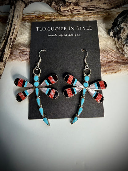Angus Ahiyite Dragonfly Earrings