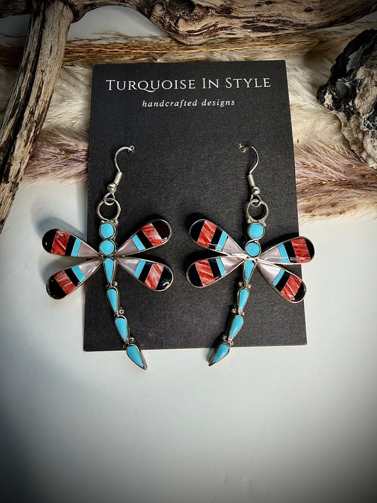 Angus Ahiyite Dragonfly Earrings