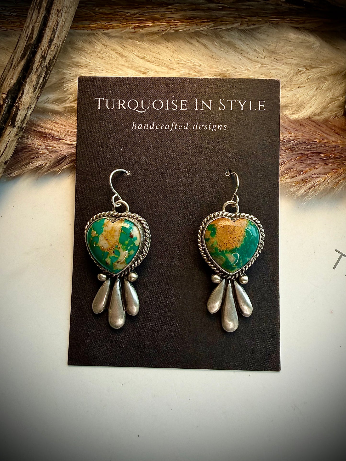 Heart Dangle Earrings by Leroy James