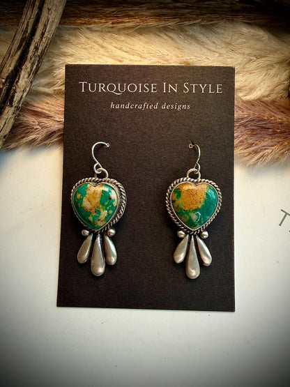 Heart Dangle Earrings by Leroy James