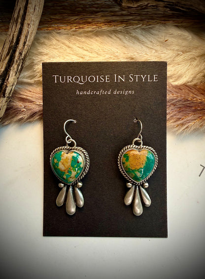 Heart Dangle Earrings by Leroy James