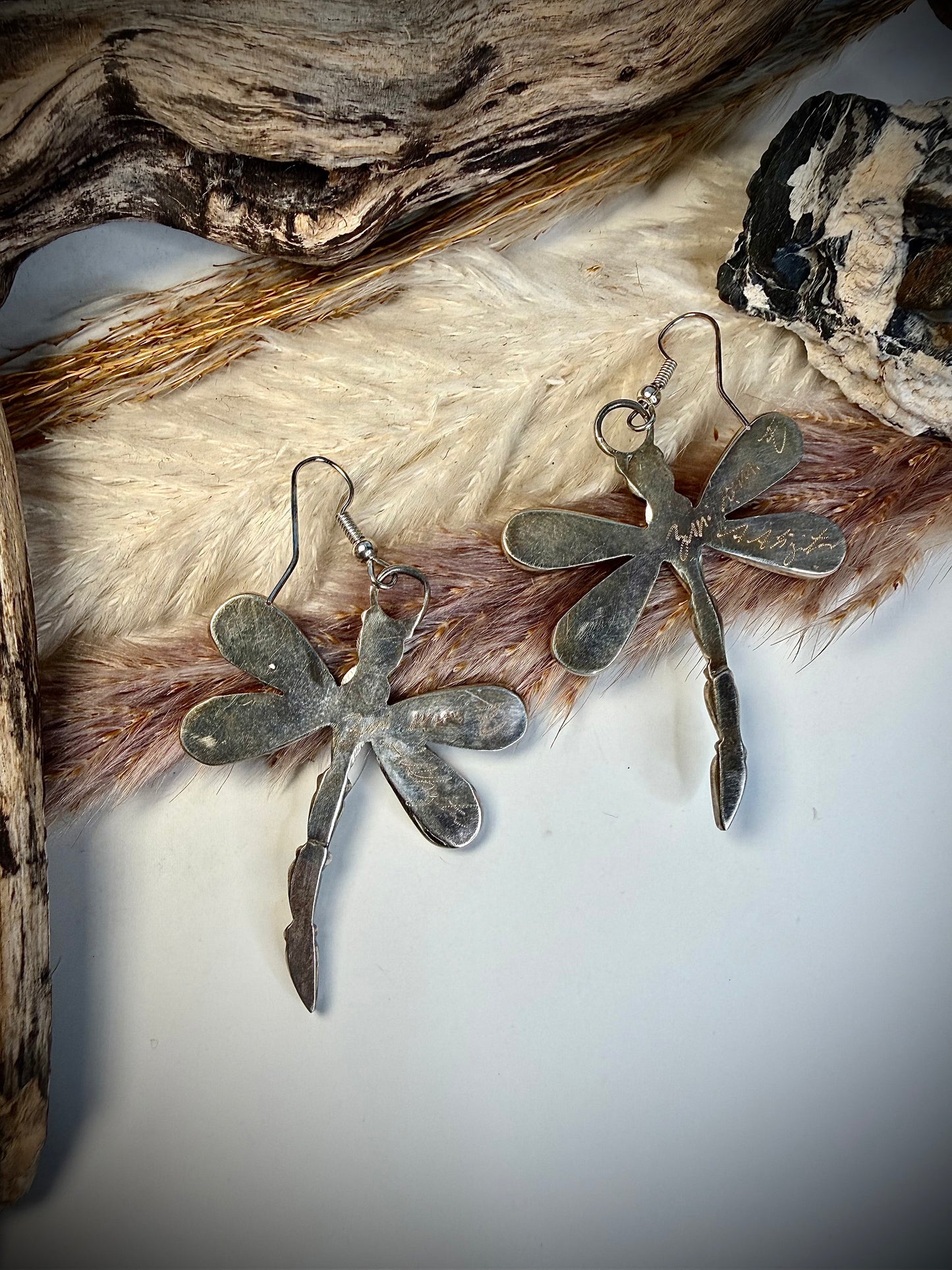 Angus Ahiyite Dragonfly Earrings