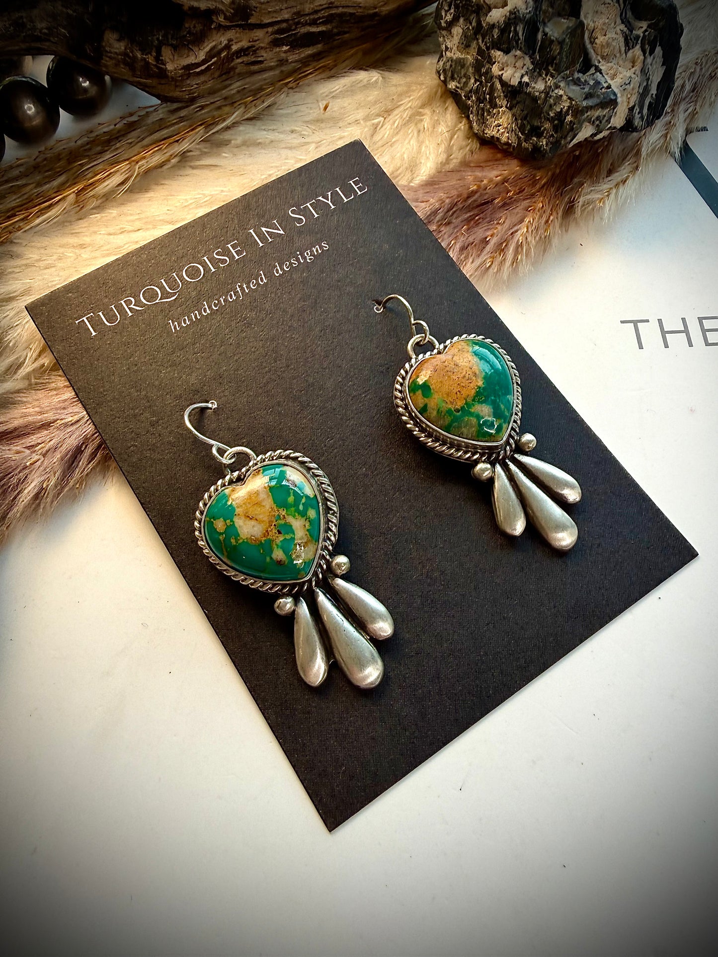 Heart Dangle Earrings by Leroy James