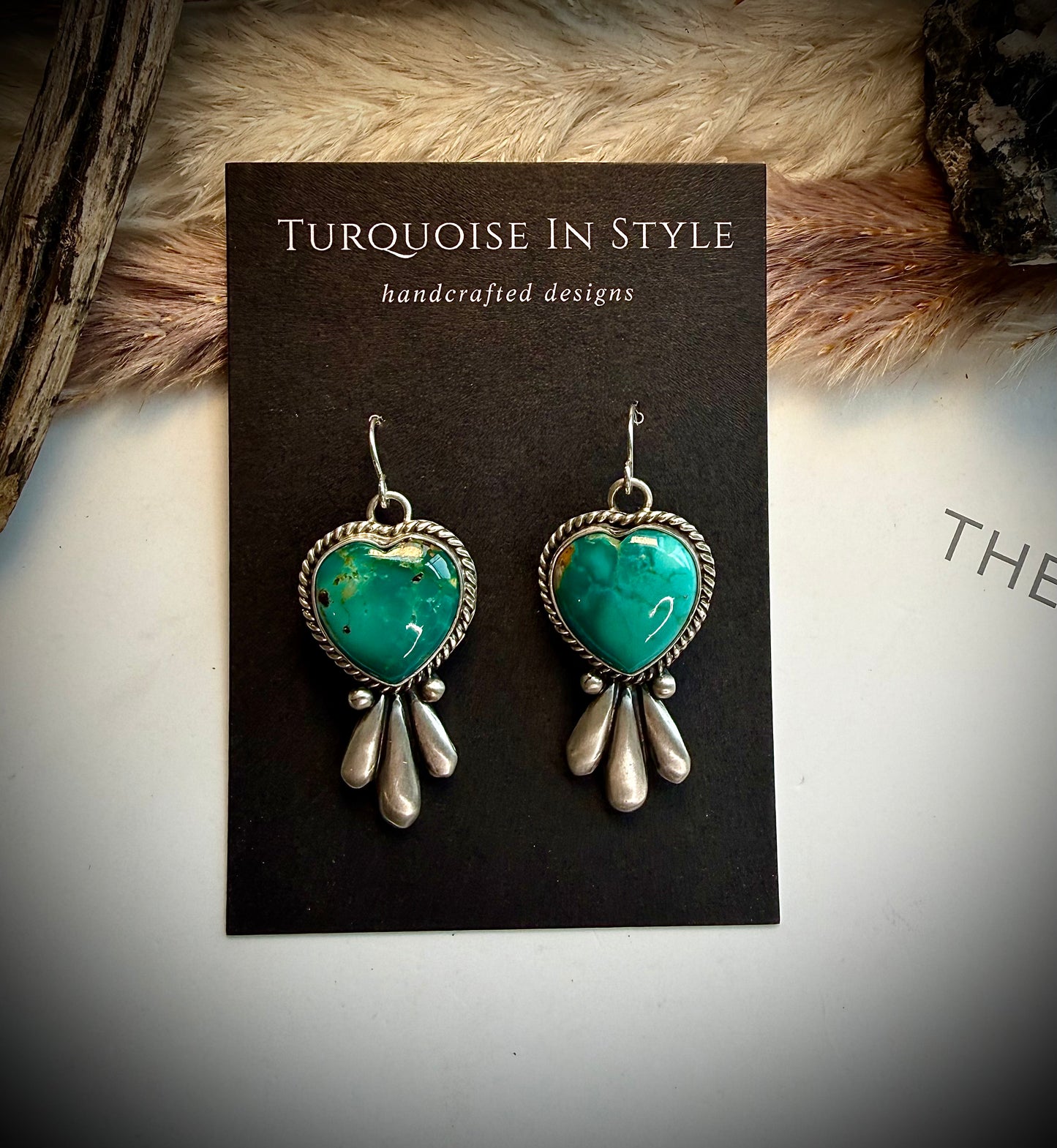 Heart Dangle Earrings by Leroy James