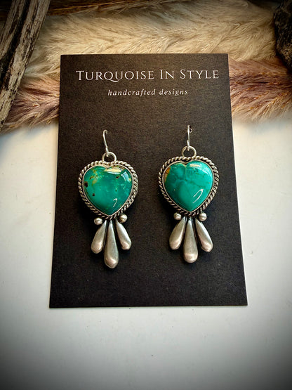 Heart Dangle Earrings by Leroy James