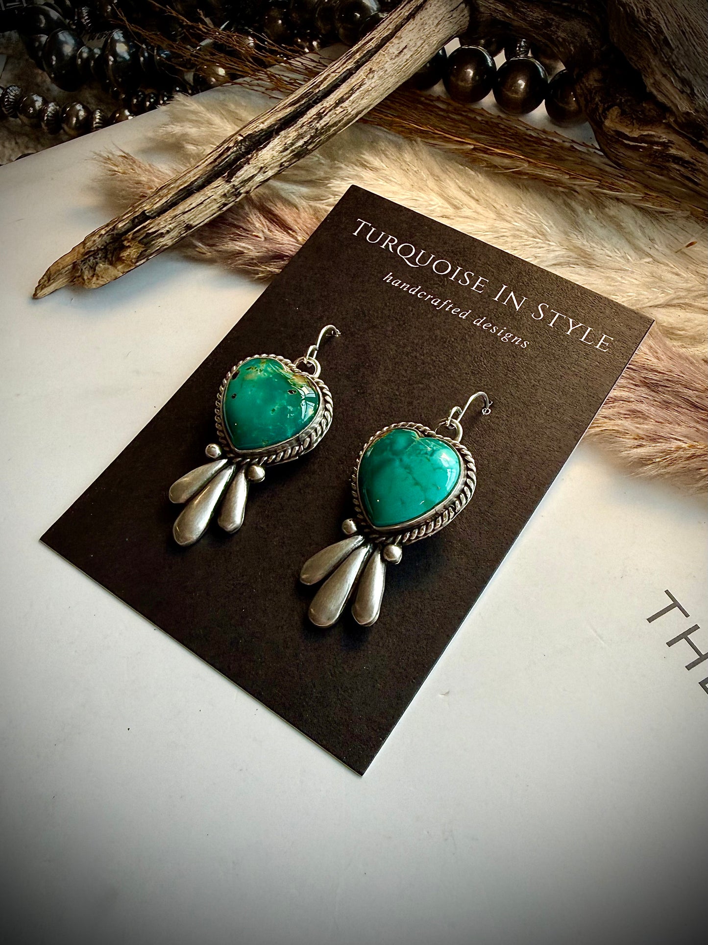 Heart Dangle Earrings by Leroy James