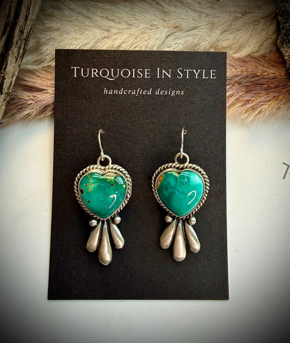 Heart Dangle Earrings by Leroy James