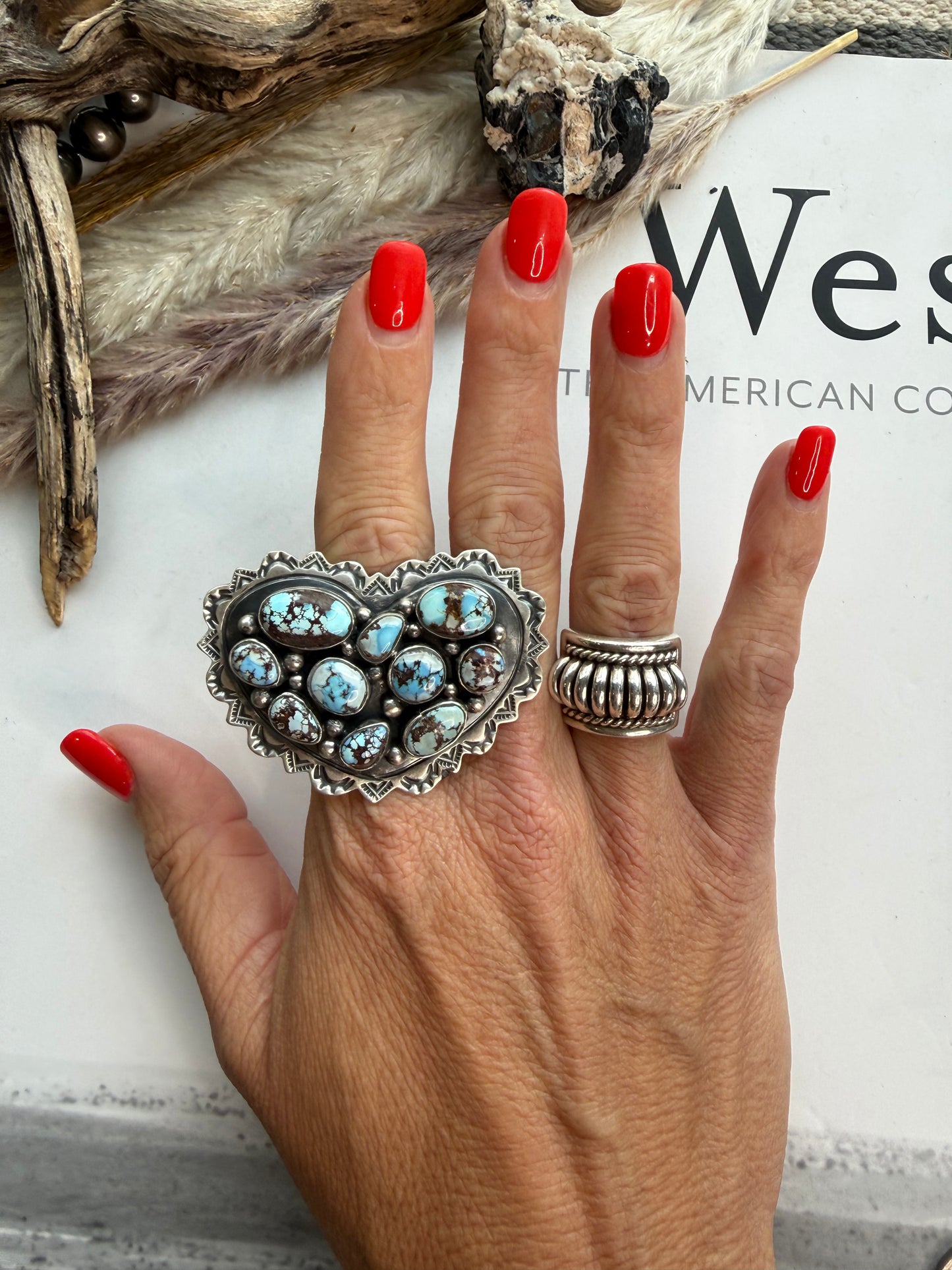 Leroy James Golden Hills Heart Ring