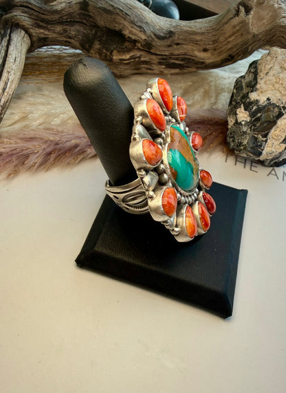 G James Royston & Red Spiny Heart Ring