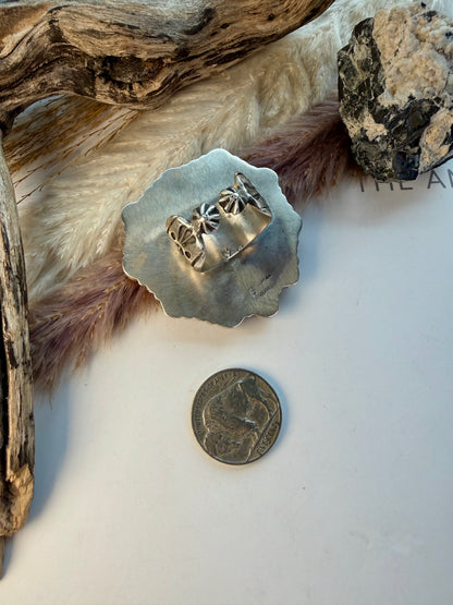 G James Royston & Red Spiny Heart Ring
