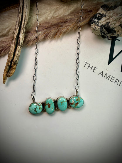 Ella Peter Four Stone Fox Bar Necklace