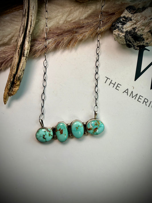 Ella Peter Four Stone Fox Bar Necklace