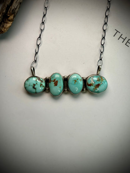 Ella Peter Four Stone Fox Bar Necklace