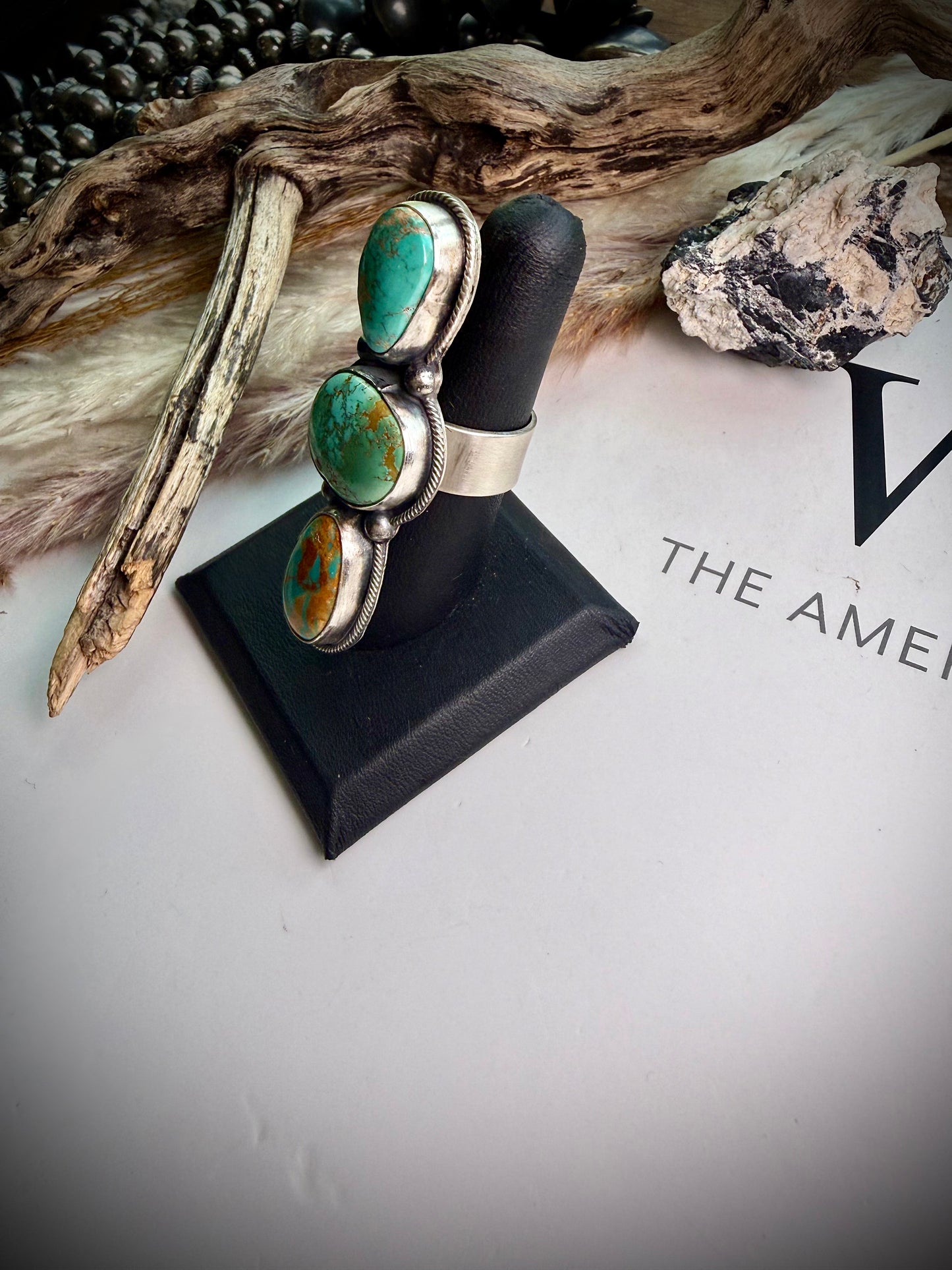 Ella Peter Three Stone Royston Ring- adjustable