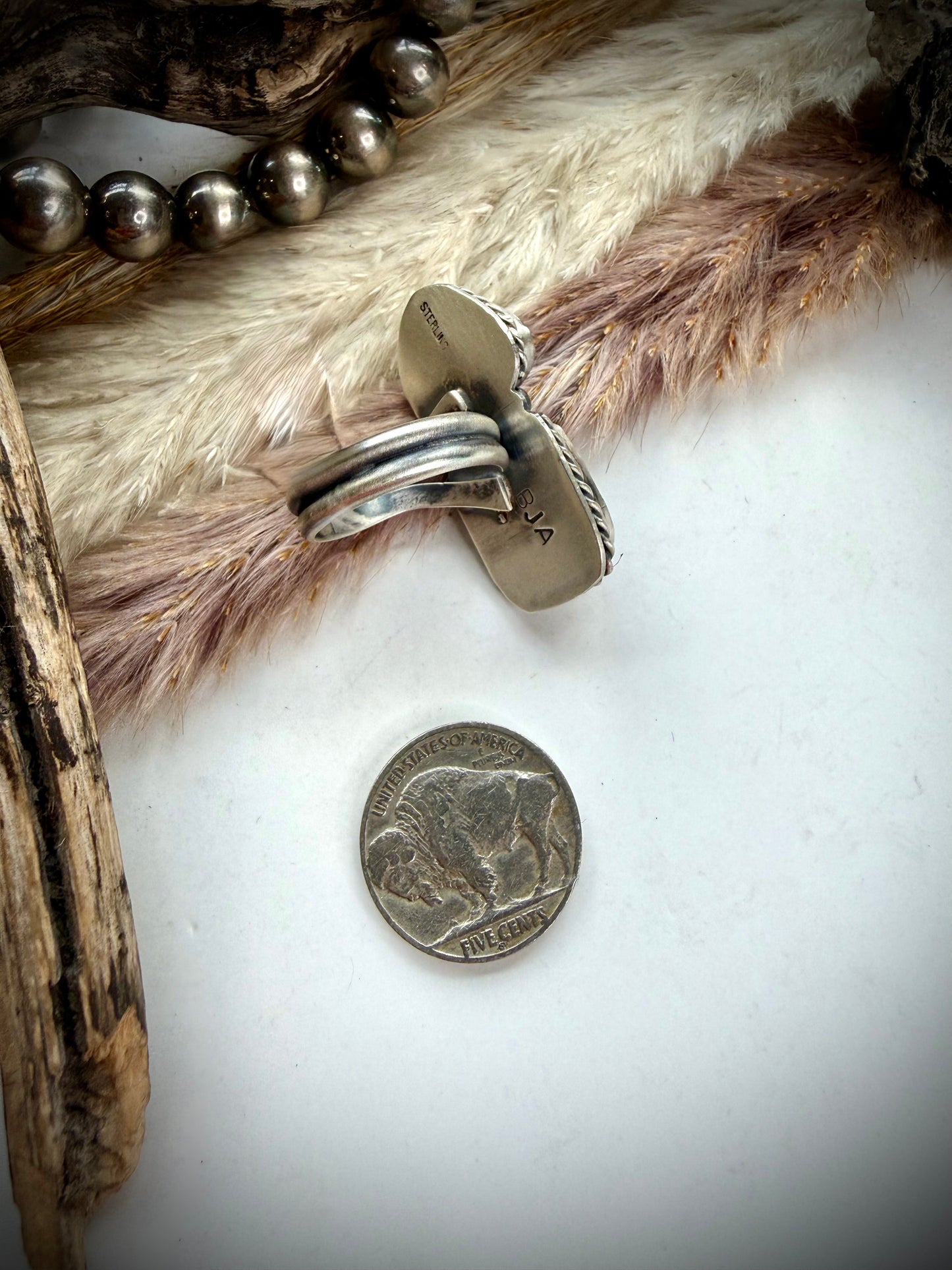 Boyd Ashley Denim Lapis & Palomino Ring- Adjustable