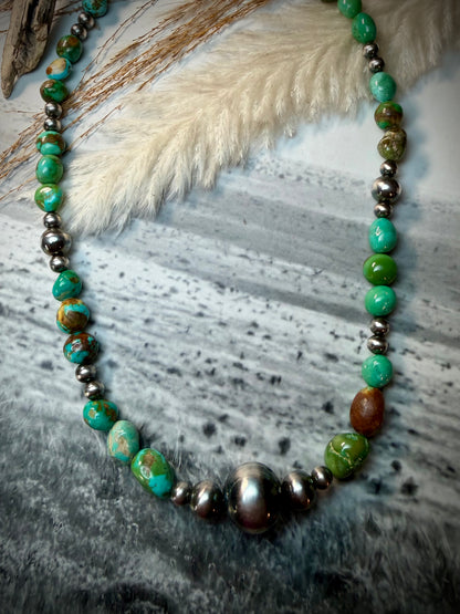 Sonoran Gold Turquoise Beaded Necklace