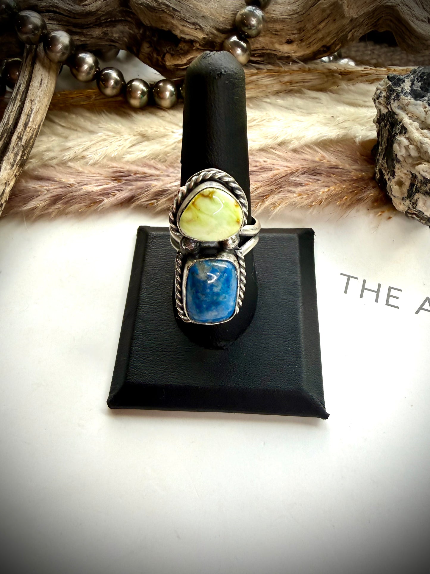Boyd Ashley Denim Lapis & Palomino Ring- Adjustable