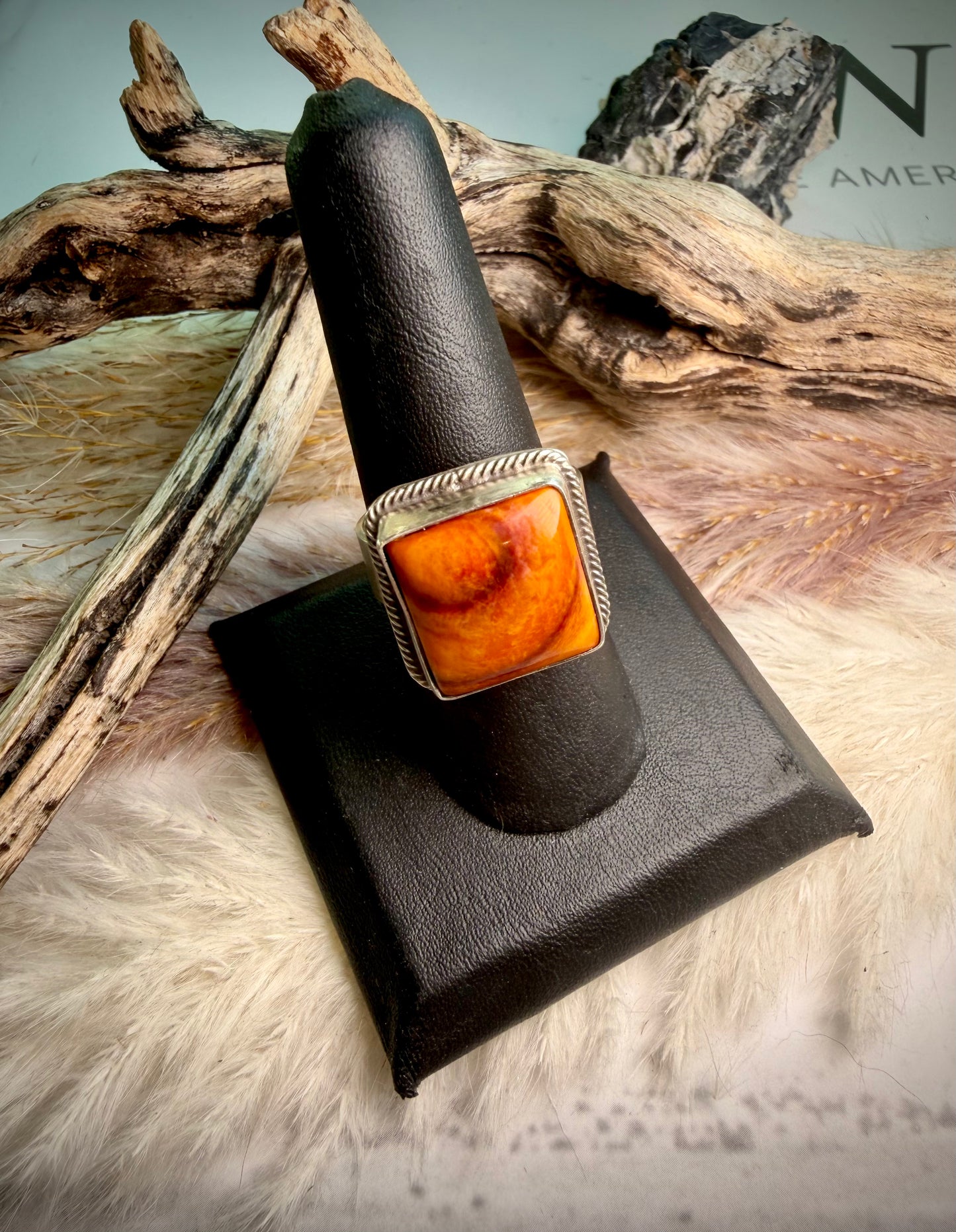 Antionette Martinez Orange Spiny Rings