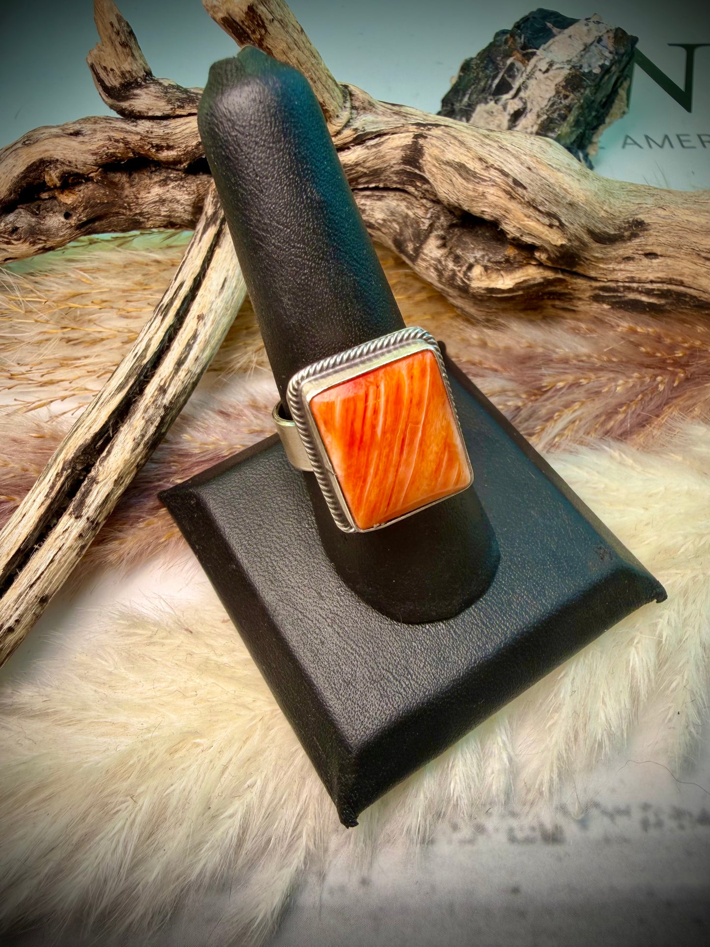 Antionette Martinez Orange Spiny Rings
