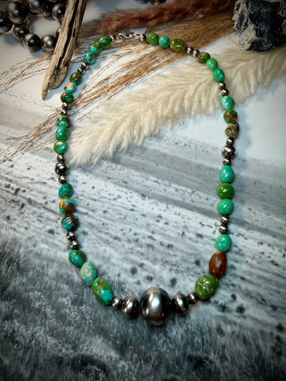 Sonoran Gold Turquoise Beaded Necklace