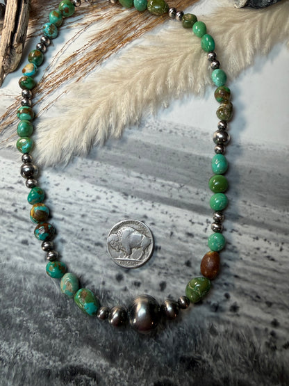 Sonoran Gold Turquoise Beaded Necklace
