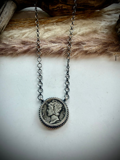 Mercury Dime Chain Necklace