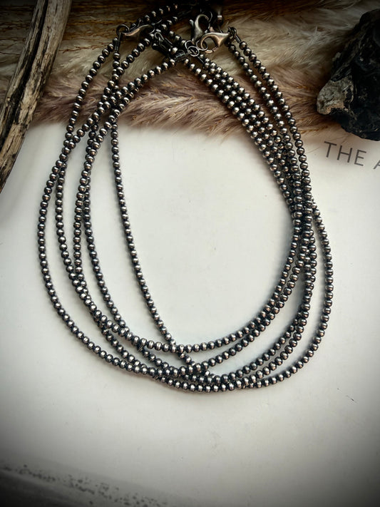 16" 3mm Sterling Pearl Necklace