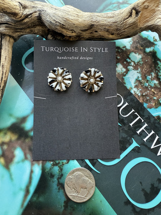 White Buffalo Cluster Earring