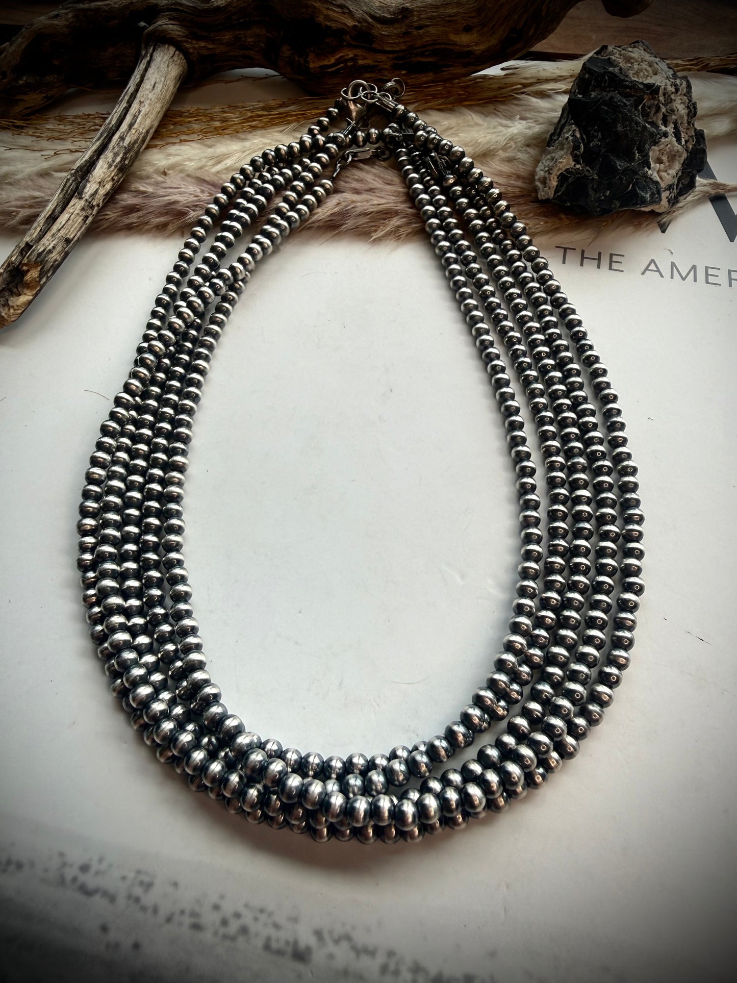 16" 4mm Sterling Silver Pearl Necklace
