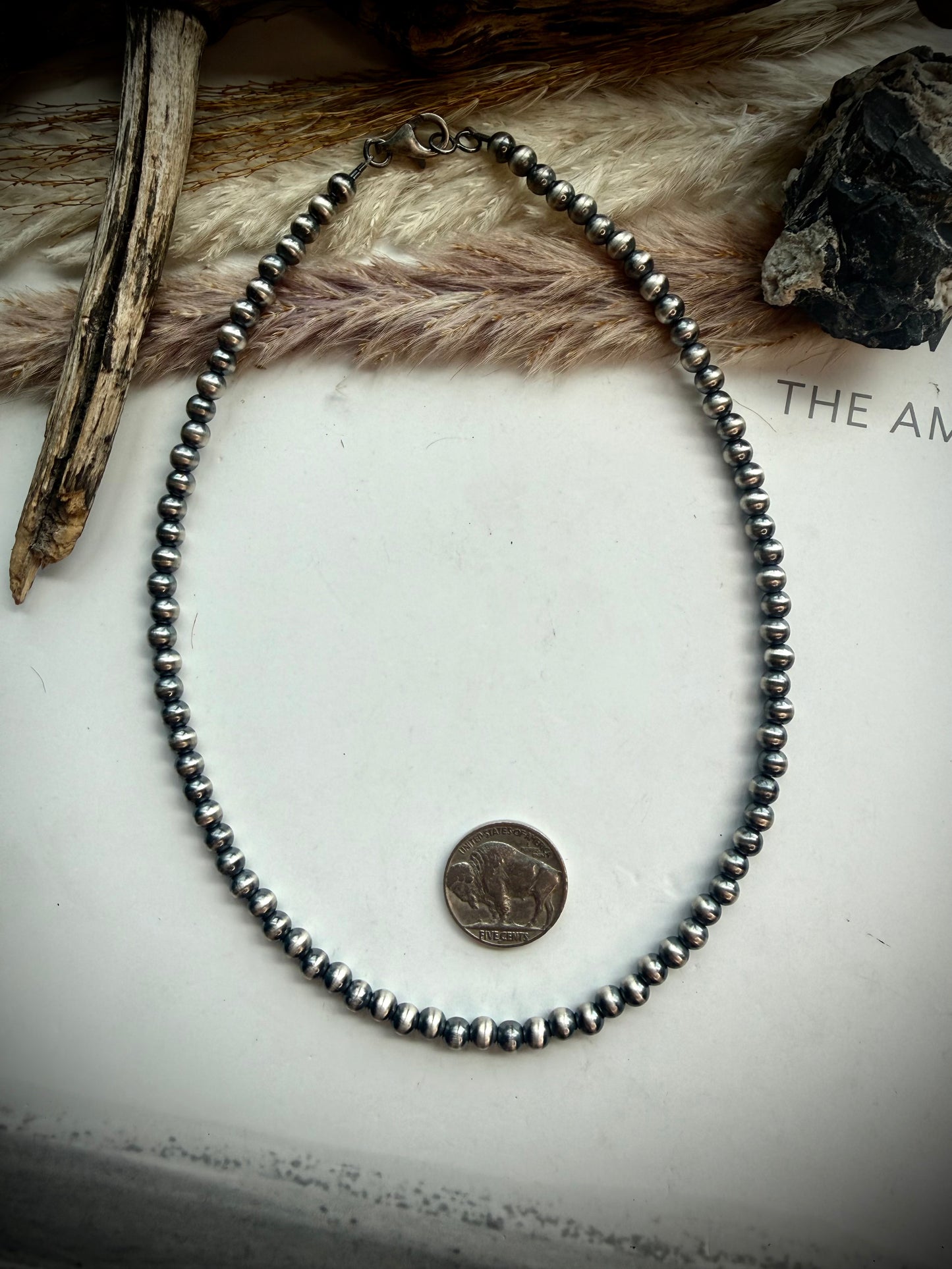 16" 5mm Sterling Silver Pearl Necklace