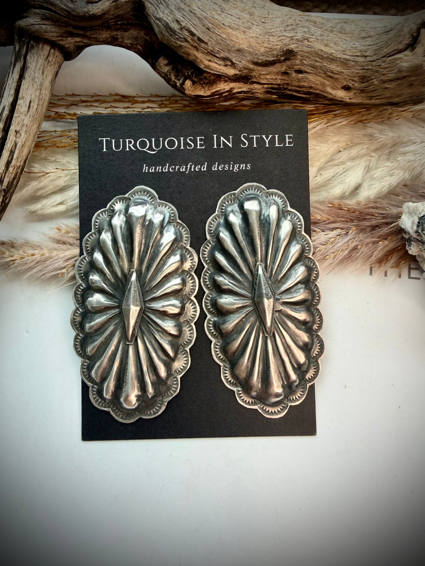Rita Lee Silver Concho Earrings