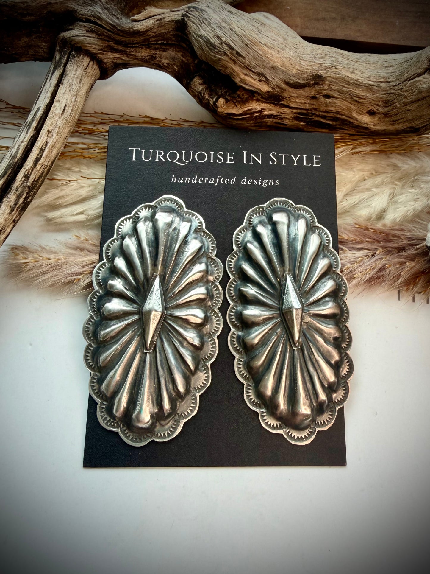 Rita Lee Silver Concho Earrings