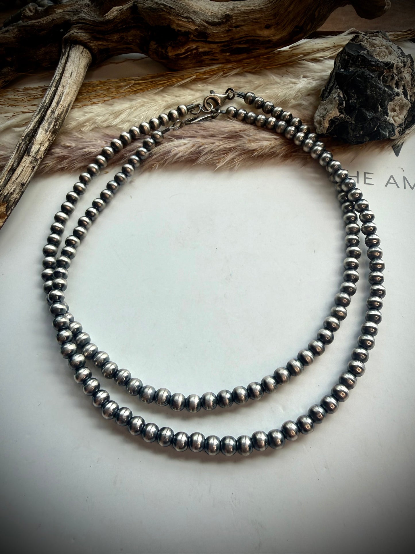 14" 5mm Sterling Silver Pearl Necklace