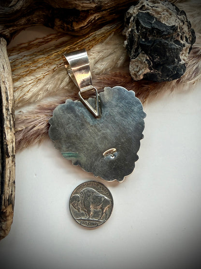 Pink Conch Heart Pendant
