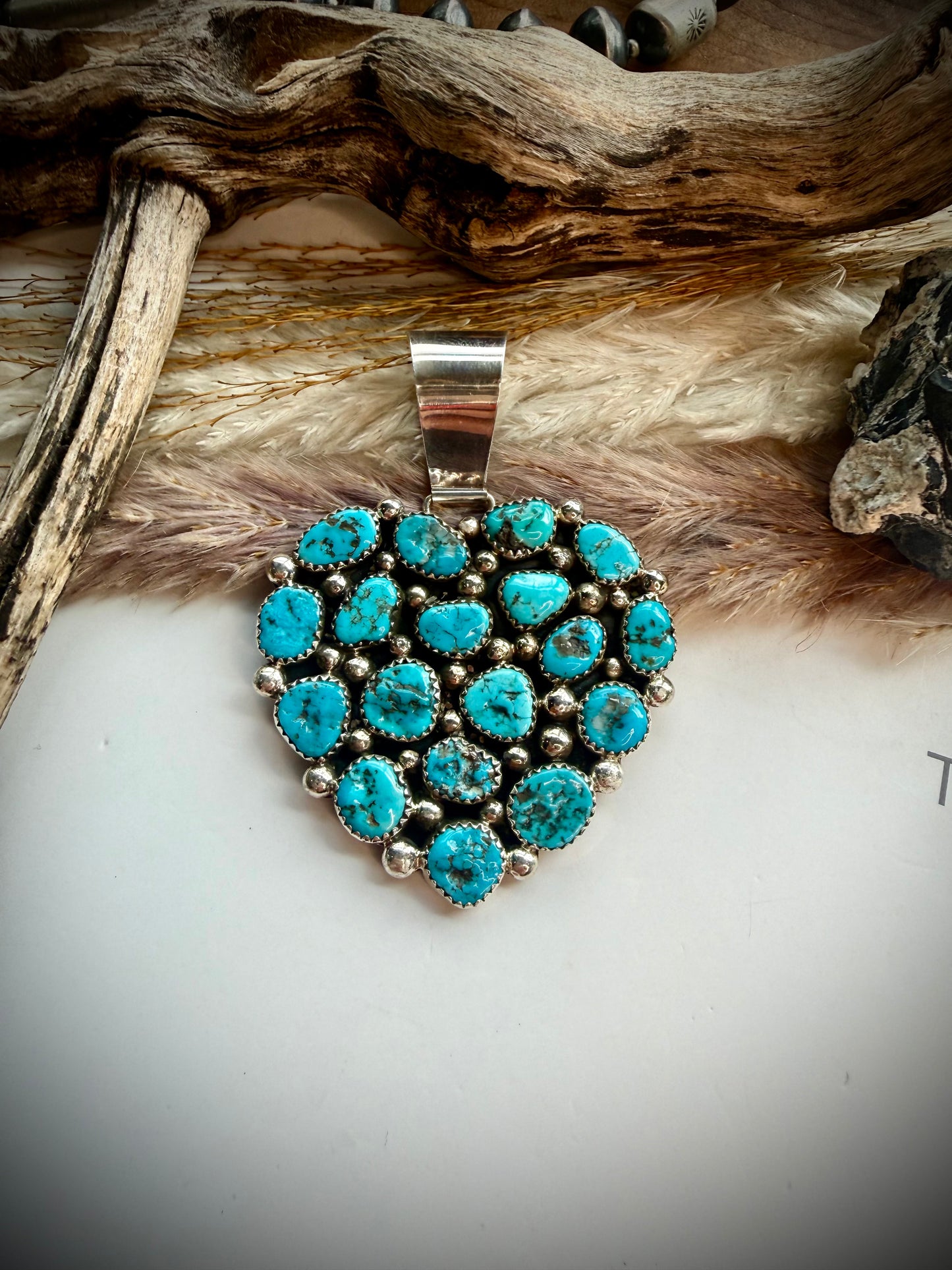 Nugget Kingman Heart Pendant