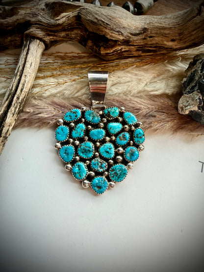 Nugget Kingman Heart Pendant
