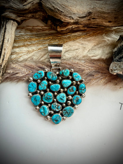 Nugget Kingman Heart Pendant