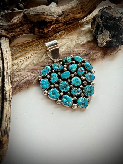 Nugget Kingman Heart Pendant