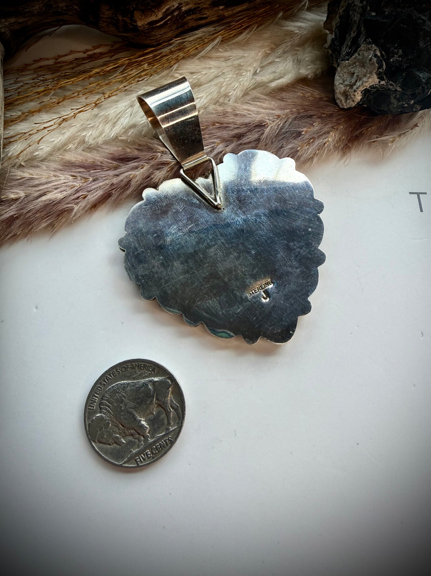 Nugget Kingman Heart Pendant